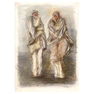 David Euler, Desert, Charcoal Drawing, 1987 For Sale