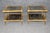 French Pair Directoire Style Brass and Giltwood Eglomise Top End Tables For Sale - Image 3 of 13