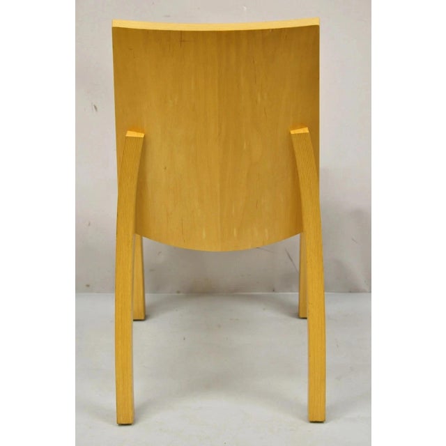 Vintage Postmodern Dakota Jackson Style Maple "Library" Dining Side Chairs - Set of 4 For Sale - Image 12 of 12