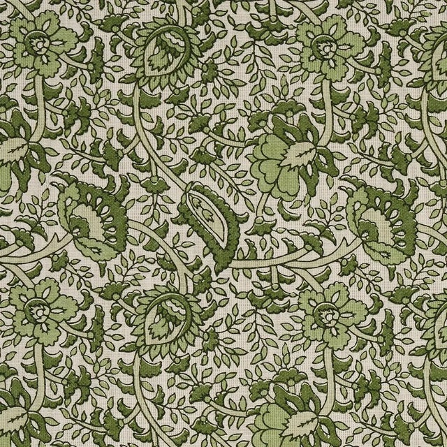 Contemporary Sample - Schumacher x Mark D. Sikes Daisy Indoor/Outdoor Fabric in Leaf Green For Sale - Image 3 of 6
