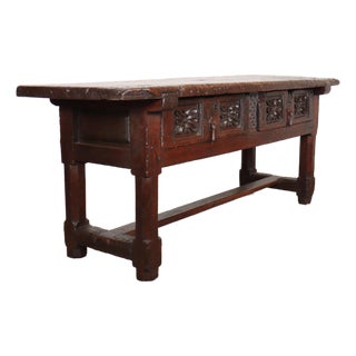 Spanish Walnut Dresser Base For Sale