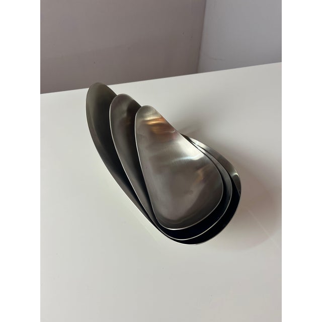 Leaf Serving Bowls by Helle Damkjær for Georg Jensen, Set of 3 For Sale - Image 4 of 10