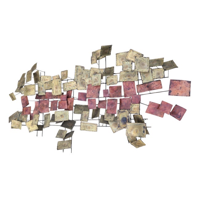 1960s C. Jere Copper and Brass Sculptural Wall Art For Sale - Image 11 of 14