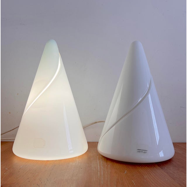 Cone-Shaped Lamps in Murano Glass, 1970s, Set of 2 For Sale - Image 6 of 11