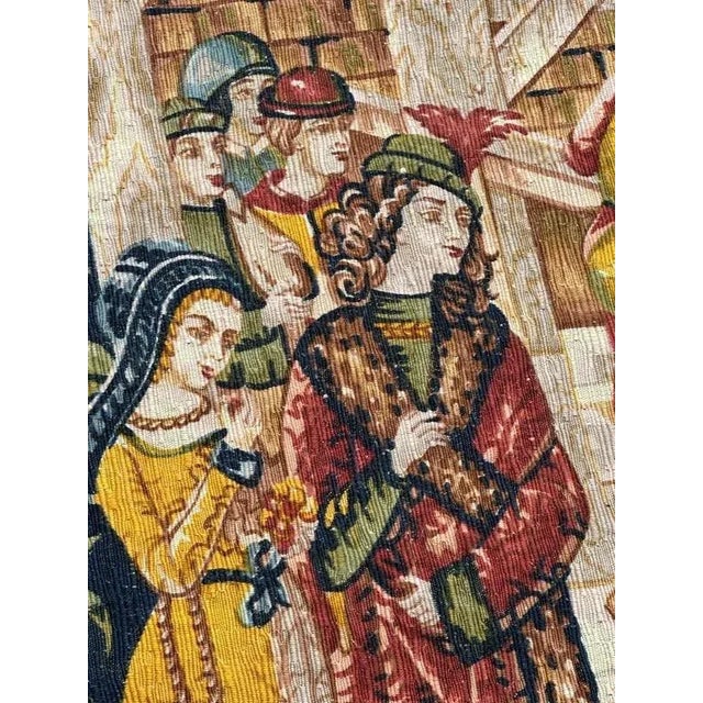 Vintage French Screen Printed Tapestry, 1970s For Sale - Image 6 of 18