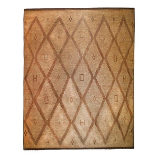 Vintage Berber Tuareg Mat in Rush and Leather, 1971 For Sale