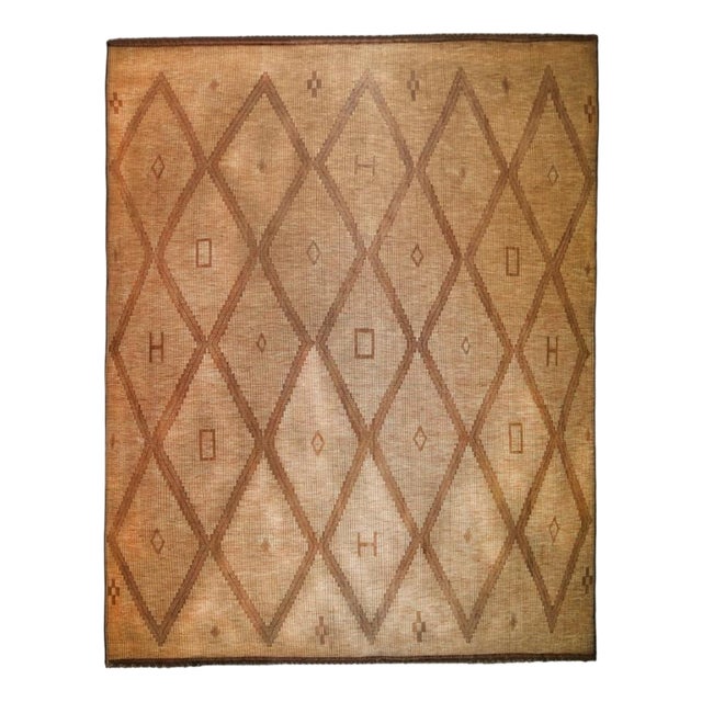 Vintage Berber Tuareg Mat in Rush and Leather, 1971 For Sale