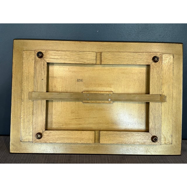 Wood Italian Gilded Wood Tray on Legs by Labrazel For Sale - Image 7 of 7