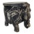 Mid 20th Century Wood Faded Black Elephant Footstool For Sale