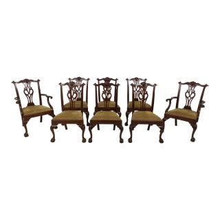 Set of 8 Henkel Harris Model 112 Mahogany Dining Room Chairs For Sale