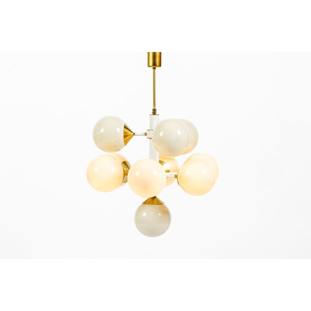 1970s Mid-Century Modern Sputnik Chandeliers by Szarvasi, Hungary - a Pair 3 Available For Sale - Image 12 of 18