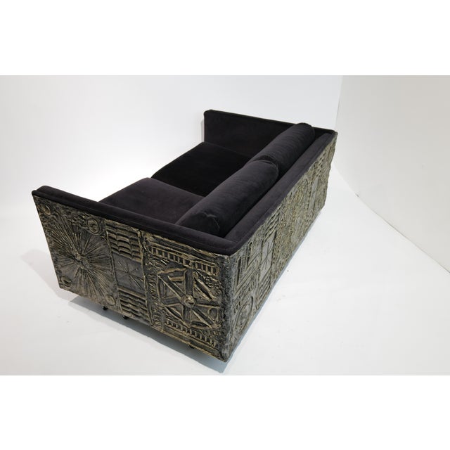 Adrian Pearsall Mid 20th Century Adrian Pearsall Brutalist-Inspired Two-Cushion Sofa Loveseat (2 of 2) For Sale - Image 4 of 12