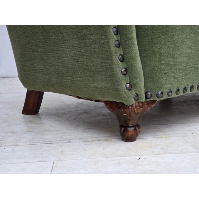 Danish Banan Three-Seater Corner Sofa with Velour Upholstery, 1950s For Sale - Image 18 of 18