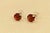 Contemporary 3.0 Carat Round Garnet Stud Post Earrings 14 Karat Yellow Gold For Sale - Image 3 of 18