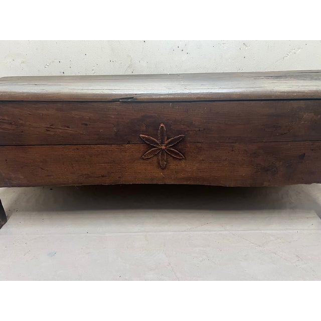 Antique Elm Star Chest, 1700s For Sale - Image 12 of 17