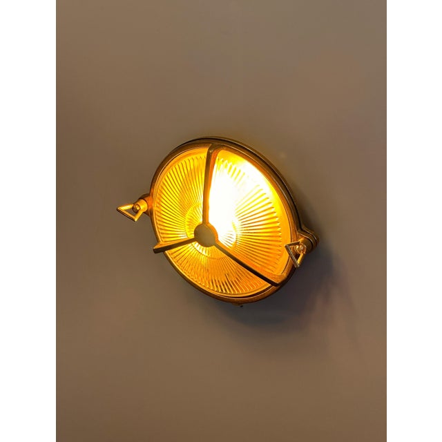 Metal Pasaco Nautical Brass Wall Sconce – Outdoor Coastal Weatherproof Light For Sale - Image 7 of 9