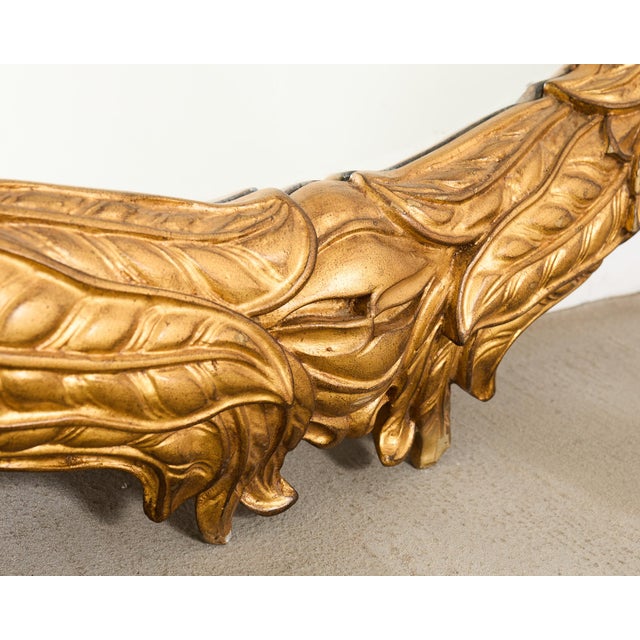 Late 20th Century Large Ferguson Copeland Giltwood Lauren Wreath Mirror 4 Ft For Sale - Image 5 of 17