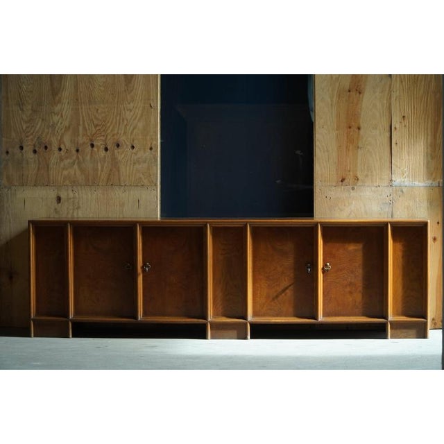 Large Danish Modern Sculptural Oak Sideboard with Paneled Doors, 1950s For Sale - Image 6 of 18