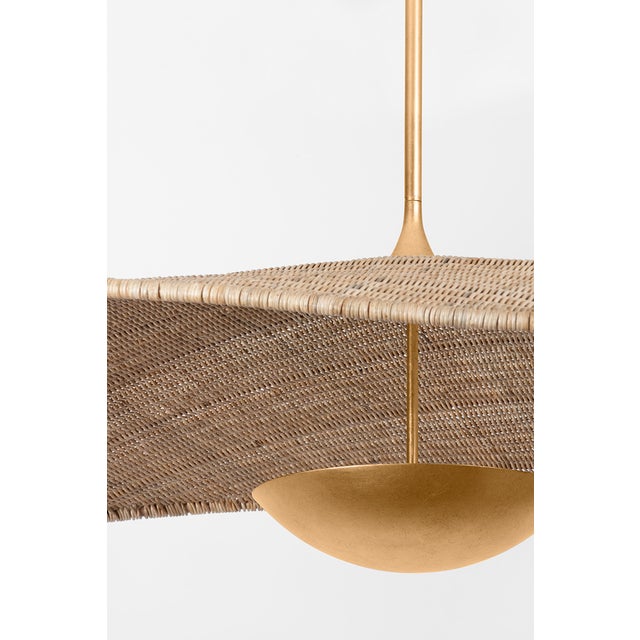 Hudson Valley Lighting Shiloh 51.75 in. 1 Light Pendant in Vintage Gold Leaf Finish For Sale In New York - Image 6 of 11