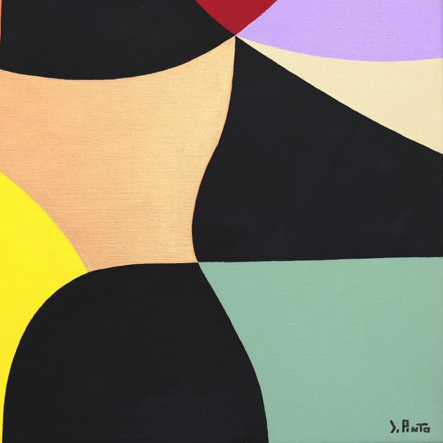 2020s Intesa 4 - Abstract Vibrant Colorful Geometric Art on Canvas Original Artwork by Federico Pinto Schmid For Sale - Image 5 of 9