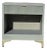 Late 20th Century Campaign Style Sage Green Nightstand W/ Gold Accents – Modern Fluted Front For Sale
