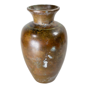 Mid-Century Japanese Asian Modern Bronze Vase With Patina