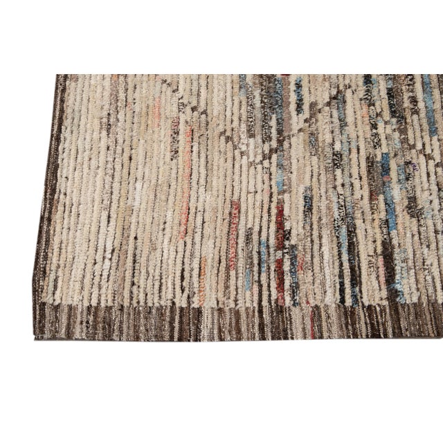 Modern Moroccan-Style Room Size Wool Rug For Sale - Image 4 of 13