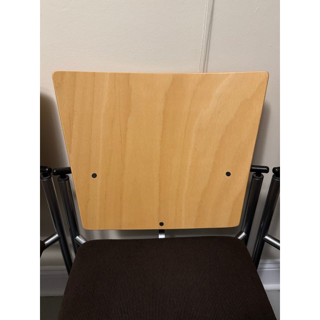 Vintage Kusch+Co Mid Century/Post Modern Stacking Chairs Set of 4 For Sale - Image 14 of 17