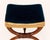 Mid 20th Century Empire Style Velvet Upholstered Curule Stools, Pr. For Sale - Image 5 of 8