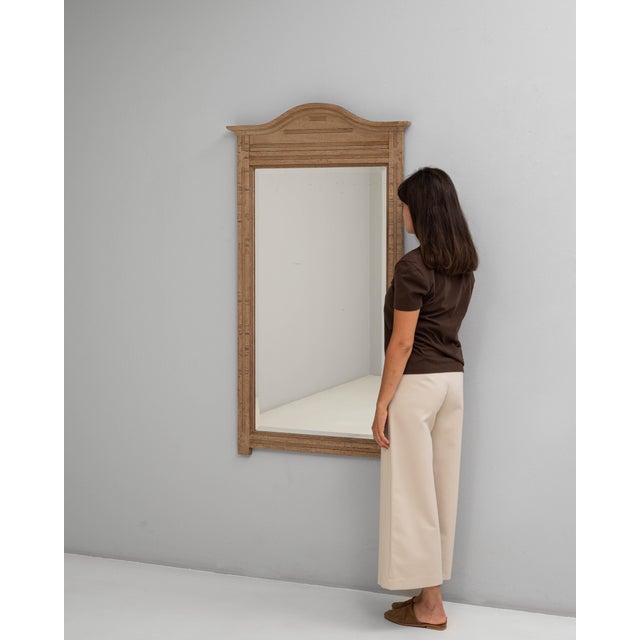 1910s Belgian Oak Mirror For Sale - Image 11 of 18