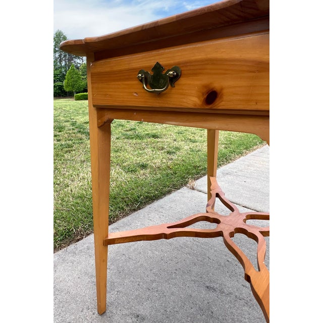 Thomasville Replicas Pine Porringer Top Side Table For Sale - Image 11 of 12