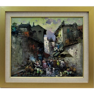 Giovani Guarlotti, Street Market, Circa 1935 For Sale