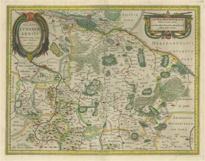 Antique Map of the Duchy of Lüneburg, Lower Saxony, Germany