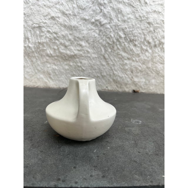Vintage Camark Stangl Pottery Vases Art Deco Matte White 1930’s For Sale - Image 10 of 12