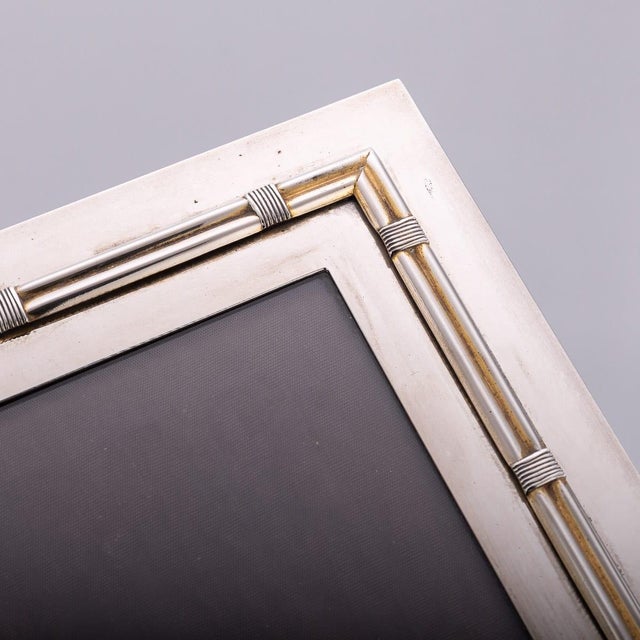 Vintage Italian Silver Plated-Photograph Frame from Gucci, 1920s For Sale - Image 6 of 10