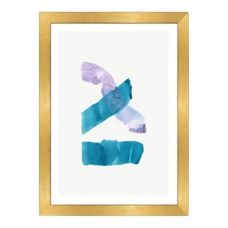 Framed in Gold 'Color Study 9' Watercolor Print on Textured Paper by Encarnacion Portal Rubio For Sale