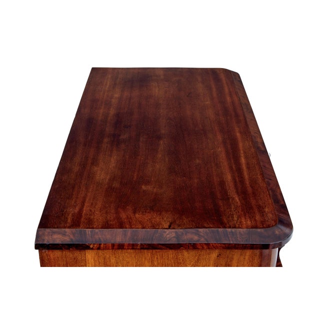 Wood Danish Flame Mahogany Chest of Drawers, 1850 For Sale - Image 7 of 10