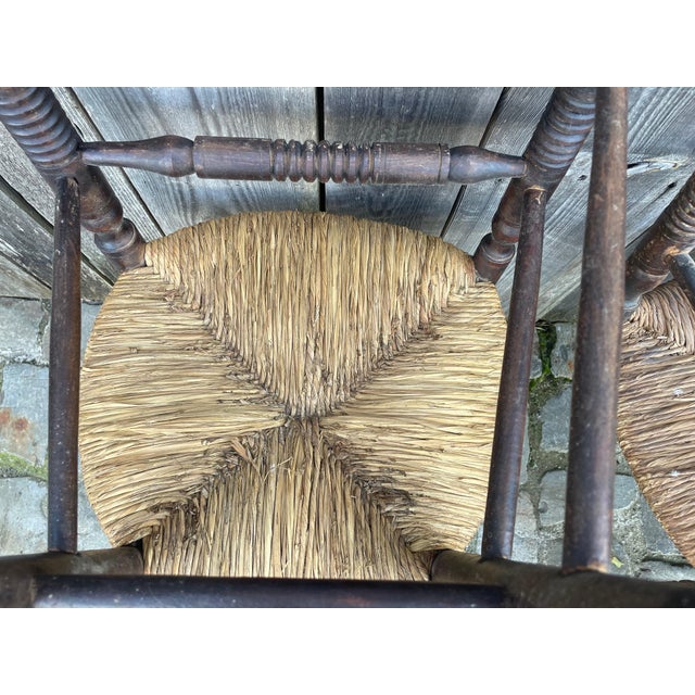Farm Straw Chairs, 1890s, Set of 3 For Sale - Image 11 of 13