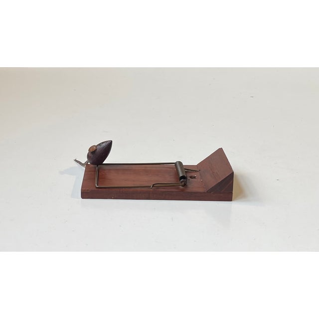 Mid-Century Scandinavian Mousetrap Paper Holder in Teak, 1960s For Sale - Image 4 of 8