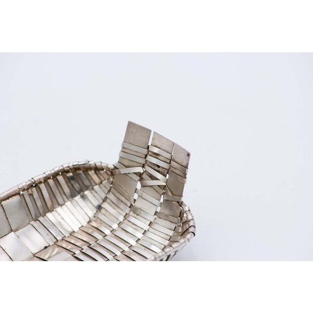 Silver Fish Basket with Two Handles For Sale - Image 4 of 6