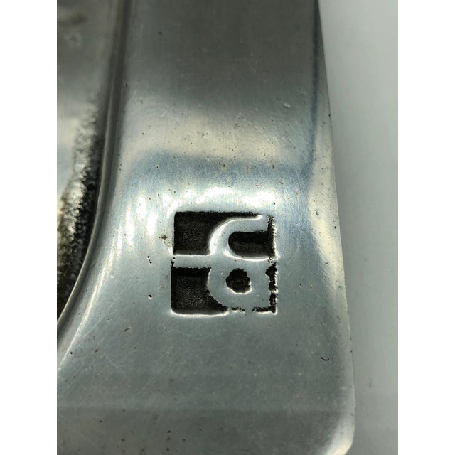 Brutalist Brass Aluminum Tray Set by David Marshall Disenos, 1980s, Set of 4 For Sale - Image 12 of 13