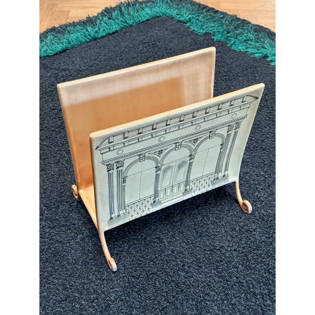 Mid 20th Century Piero Fornasetti Style Magazine Rack For Sale - Image 12 of 12