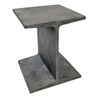 Industrial Modern Steel Beam Slice Side Table For Sale