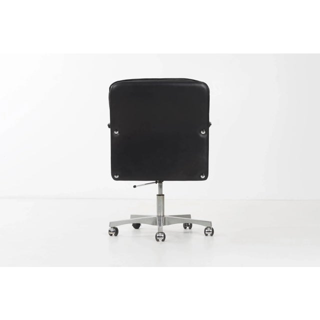 1970s Frank Mariani Leather Desk Chair For Sale - Image 5 of 11