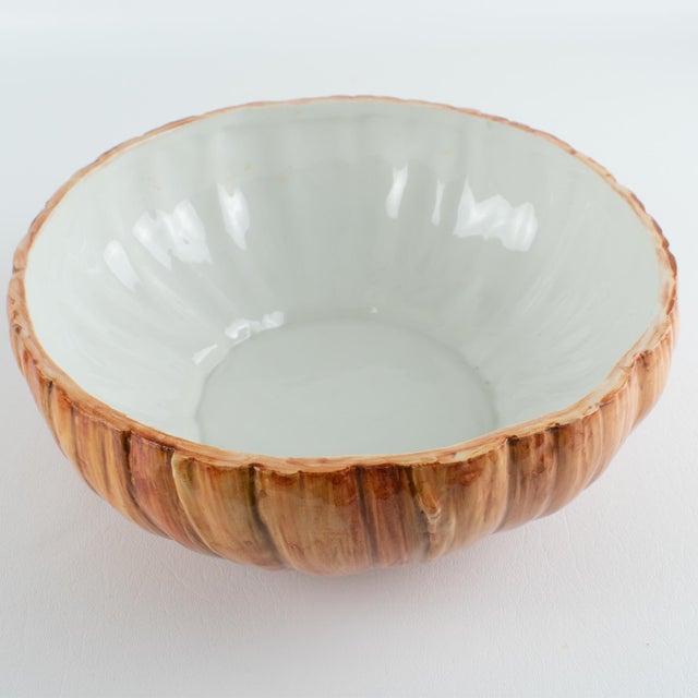1960s Este Ceramic Large Majolica Onion Tureen Covered Dish Centerpiece For Sale - Image 12 of 18