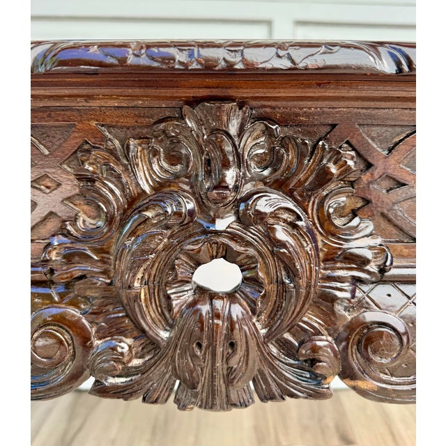 Early 20th Century George II Chippendale Revival Carved Console Table For Sale - Image 4 of 17