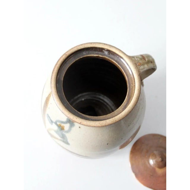 Brown Vintage Studio Pottery Jug Vase For Sale - Image 8 of 13