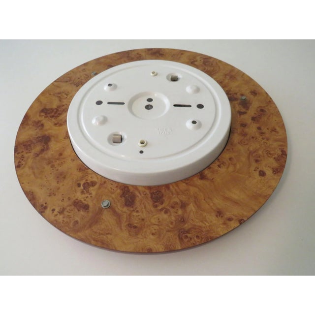 Vintage Ceiling Lamp in Glass and Faux Burlwood, Spain, 1970 For Sale - Image 9 of 13