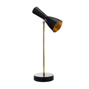 Black Brass Wormhole Table Lamp by Simone Calcinai for Brass Brothers