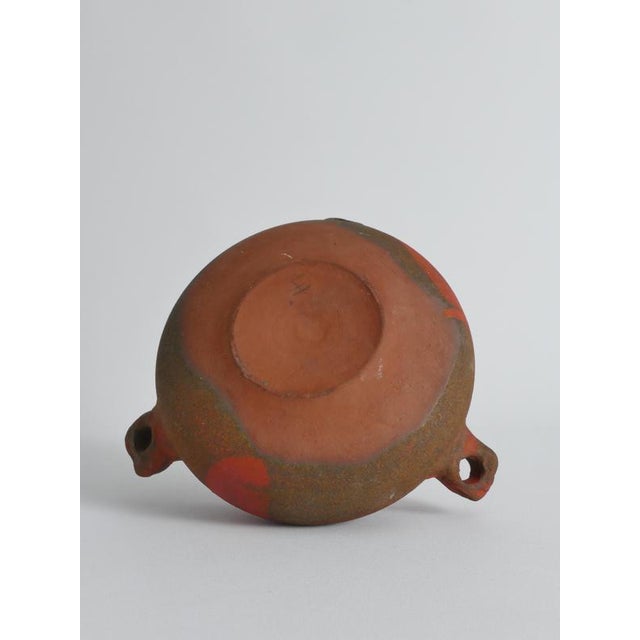 Studio Pottery Earthenware Ceramic 3-Handled Vessel For Sale - Image 3 of 18